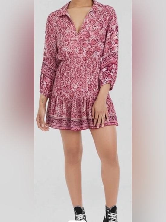 Zara Dresses & Skirts - Zara Floral Balloon Sleeve Mini Dress